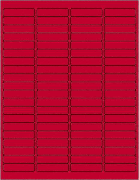 Tape Logic - 1-15/16" Long, Fluorescent Red Paper Laser Label - For Laser Printers - Eagle Tool & Supply