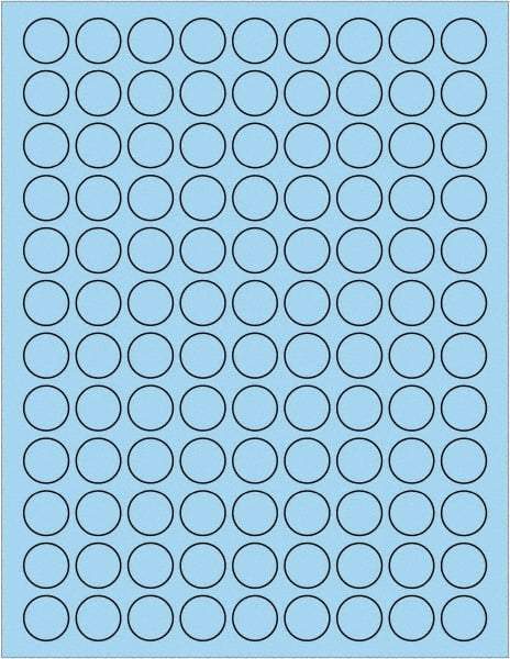 Tape Logic - 3/4" Long, Pastel Blue Paper Laser Label - For Laser Printers - Eagle Tool & Supply