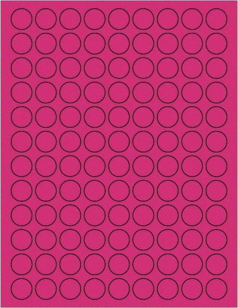 Tape Logic - 3/4" Long, Fluorescent Pink Paper Laser Label - For Laser Printers - Eagle Tool & Supply