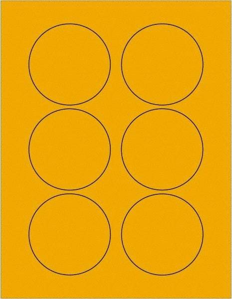 Tape Logic - 3" Long, Fluorescent Orange Paper Laser Label - For Laser Printers - Eagle Tool & Supply