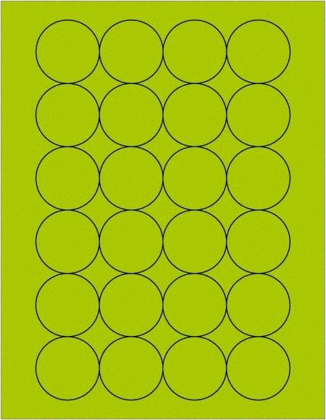 Tape Logic - 1.6" Wide x 1-21/32" Long, Fluorescent Green Paper Laser Label - For Laser Printers - Eagle Tool & Supply