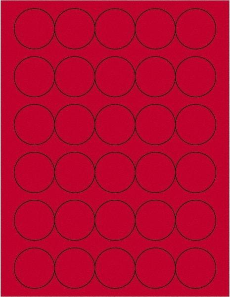 Tape Logic - 1-1/2" Long, Fluorescent Red Paper Laser Label - For Laser Printers - Eagle Tool & Supply