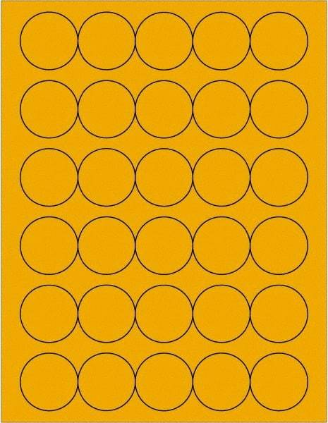 Tape Logic - 1-1/2" Long, Fluorescent Orange Paper Laser Label - For Laser Printers - Eagle Tool & Supply