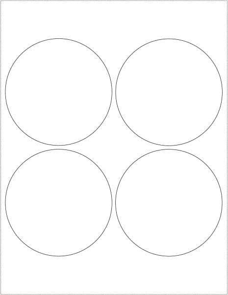 Tape Logic - 4" Long, White Paper Laser Label - For Laser Printers - Eagle Tool & Supply