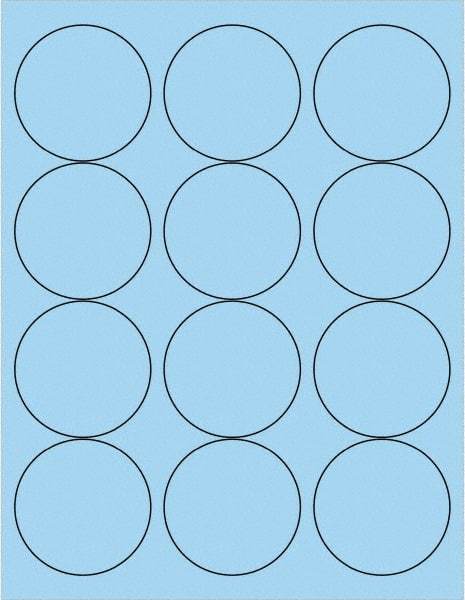 Tape Logic - 2-1/2" Long, Pastel Blue Paper Laser Label - For Laser Printers - Eagle Tool & Supply