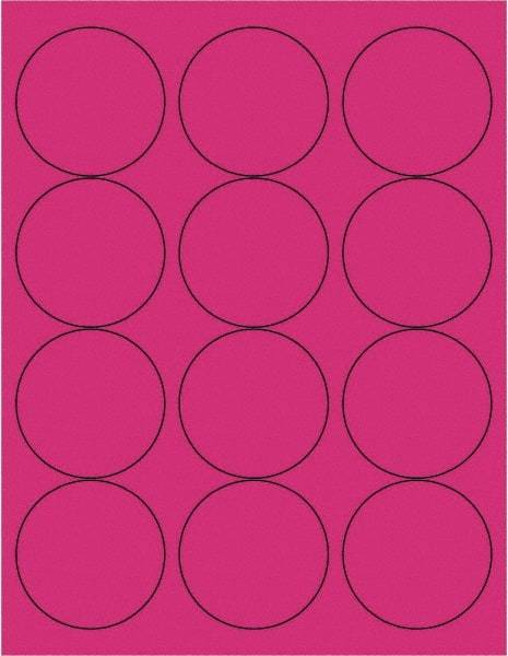 Tape Logic - 2-1/2" Long, Fluorescent Pink Paper Laser Label - For Laser Printers - Eagle Tool & Supply