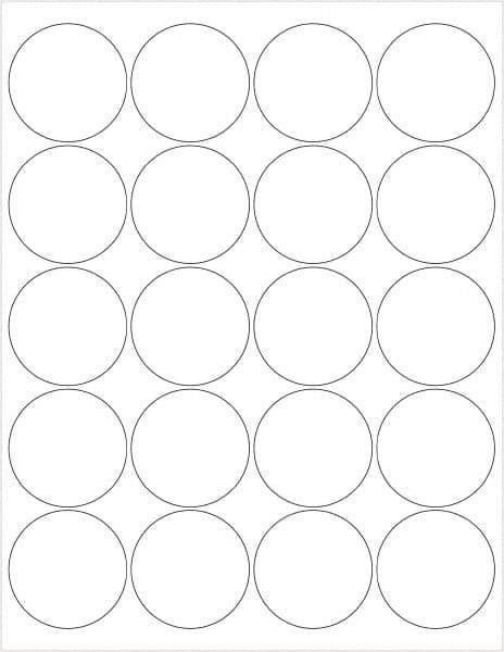 Tape Logic - 2" Long, White Paper Laser Label - For Laser Printers - Eagle Tool & Supply