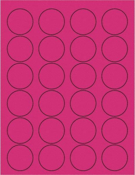 Tape Logic - 1-5/8" Long, Fluorescent Pink Paper Laser Label - For Laser Printers - Eagle Tool & Supply