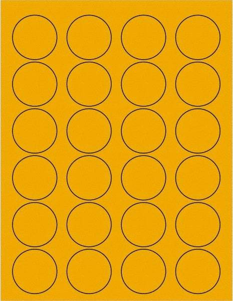 Tape Logic - 1-5/8" Long, Fluorescent Orange Paper Laser Label - For Laser Printers - Eagle Tool & Supply