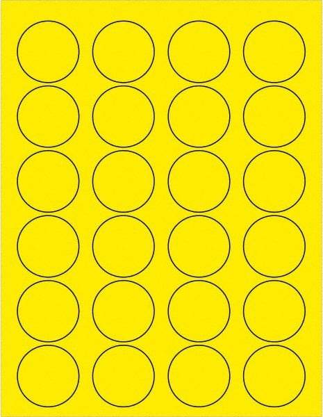 Tape Logic - 1-5/8" Long, Fluorescent Yellow Paper Laser Label - For Laser Printers - Eagle Tool & Supply