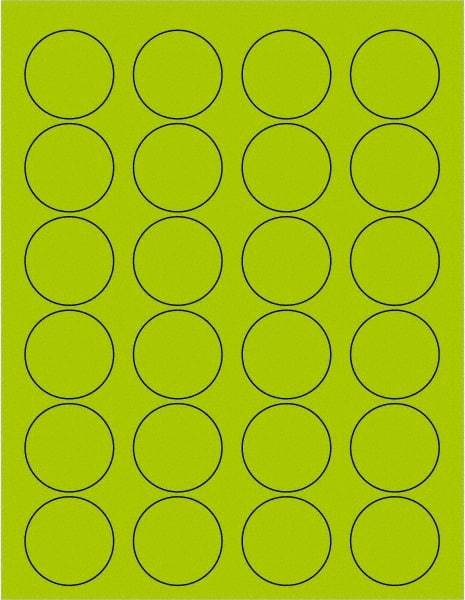 Tape Logic - 1-5/8" Long, Fluorescent Green Paper Laser Label - For Laser Printers - Eagle Tool & Supply
