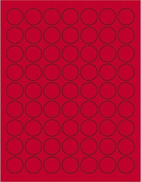 Tape Logic - 1" Long, Fluorescent Red Paper Laser Label - For Laser Printers - Eagle Tool & Supply