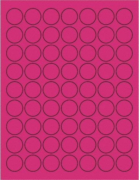 Tape Logic - 1" Long, Fluorescent Pink Paper Laser Label - For Laser Printers - Eagle Tool & Supply