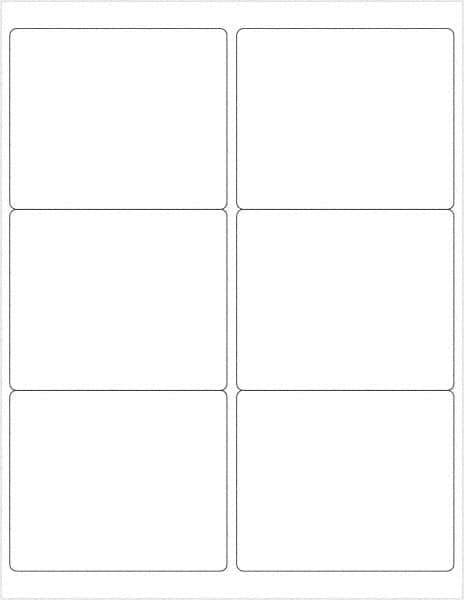 Tape Logic - 4" Long, Gloss White Paper Laser Label - For Laser Printers - Eagle Tool & Supply