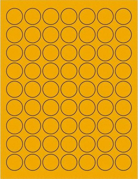 Tape Logic - 1" Long, Fluorescent Orange Paper Laser Label - For Laser Printers - Eagle Tool & Supply