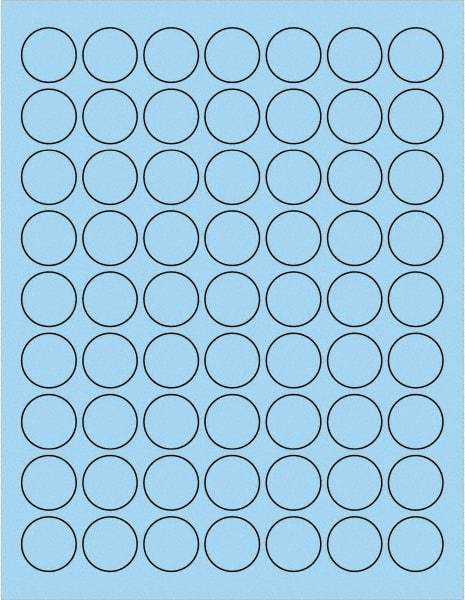 Tape Logic - 1" Long, Pastel Blue Paper Laser Label - For Laser Printers - Eagle Tool & Supply