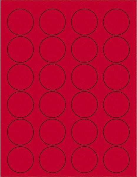 Tape Logic - 1-5/8" Long, Fluorescent Red Paper Laser Label - For Laser Printers - Eagle Tool & Supply