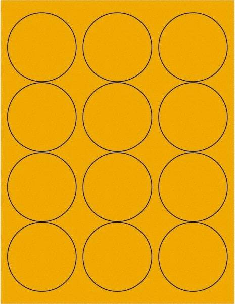 Tape Logic - 2-1/2" Long, Fluorescent Orange Paper Laser Label - For Laser Printers - Eagle Tool & Supply