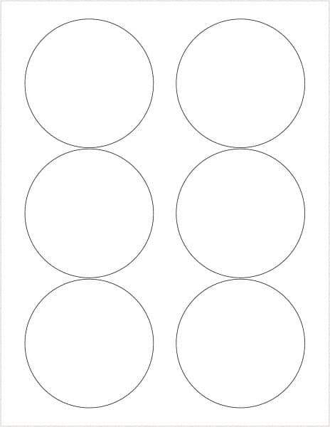 Tape Logic - 3" Long, White Paper Laser Label - For Laser Printers - Eagle Tool & Supply