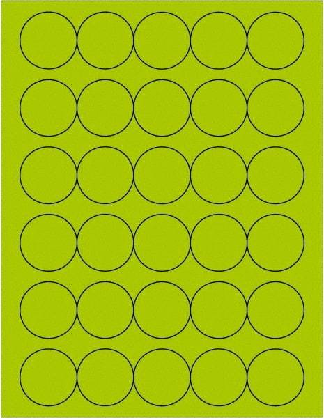 Tape Logic - 1-1/2" Long, Fluorescent Green Paper Laser Label - For Laser Printers - Eagle Tool & Supply