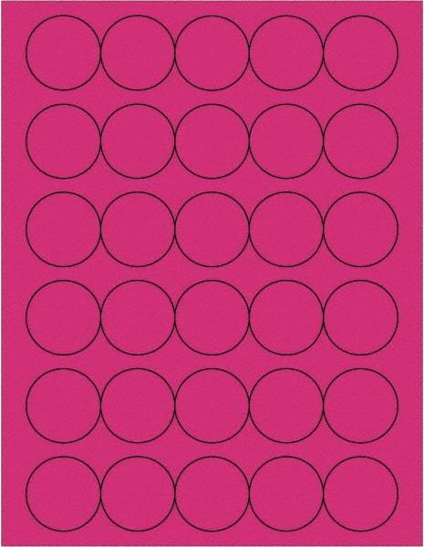 Tape Logic - 1-1/2" Long, Fluorescent Pink Paper Laser Label - For Laser Printers - Eagle Tool & Supply