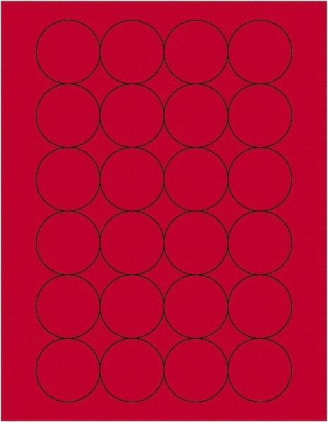 Tape Logic - 1.6" Wide x 1-21/32" Long, Fluorescent Red Paper Laser Label - For Laser Printers - Eagle Tool & Supply