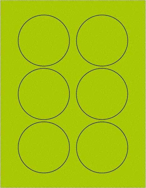 Tape Logic - 3" Long, Fluorescent Green Paper Laser Label - For Laser Printers - Eagle Tool & Supply