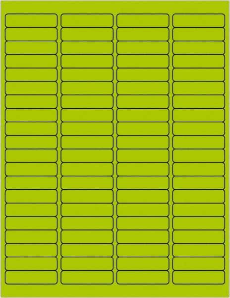 Tape Logic - 1/2" Long, Fluorescent Green Paper Laser Label - For Laser Printers - Eagle Tool & Supply