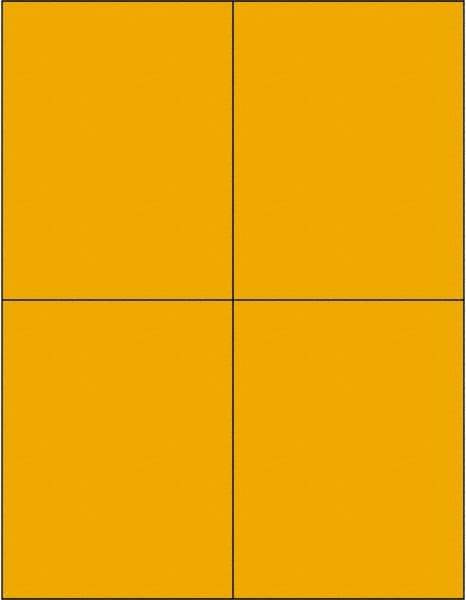 Tape Logic - 5-1/2" Long, Fluorescent Orange Paper Laser Label - For Laser Printers - Eagle Tool & Supply