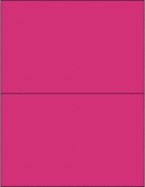 Tape Logic - 8-1/2" Long, Fluorescent Pink Paper Laser Label - For Laser Printers - Eagle Tool & Supply