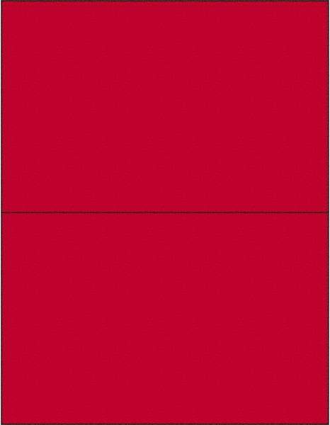 Tape Logic - 8-1/2" Long, Fluorescent Red Paper Laser Label - For Laser Printers - Eagle Tool & Supply
