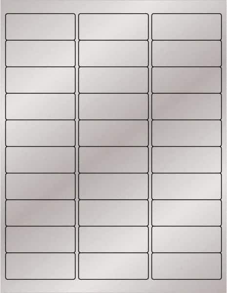 Tape Logic - 2-5/8" Long, Silver Paper Laser Label - For Laser Printers - Eagle Tool & Supply
