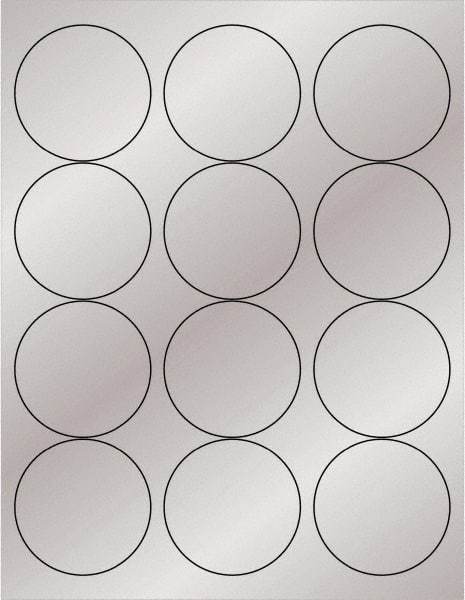 Tape Logic - 2-1/2" Long, Silver Paper Laser Label - For Laser Printers - Eagle Tool & Supply