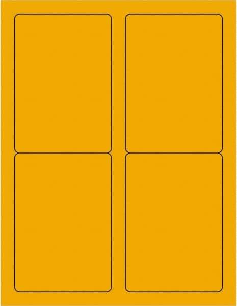 Tape Logic - 5" Long, Fluorescent Orange Paper Laser Label - For Laser Printers - Eagle Tool & Supply