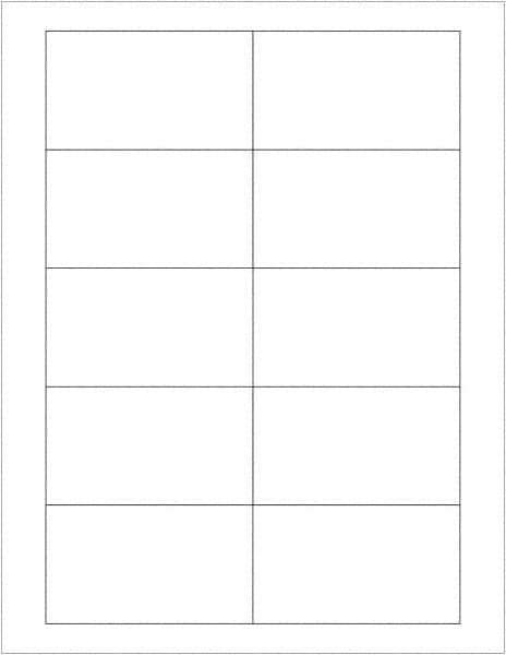 Tape Logic - 3-1/2" Long, White Paper Laser Label - For Laser Printers - Eagle Tool & Supply
