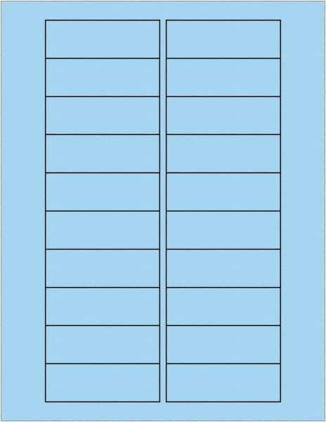 Tape Logic - 3" Long, Pastel Blue Paper Laser Label - For Laser Printers - Eagle Tool & Supply