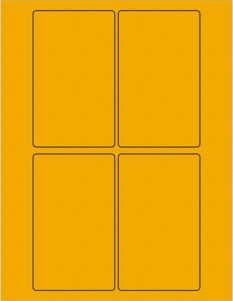 Tape Logic - 5" Long, Fluorescent Orange Paper Laser Label - For Laser Printers - Eagle Tool & Supply