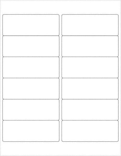 Tape Logic - 4" Long, White Paper Laser Label - For Laser Printers - Eagle Tool & Supply