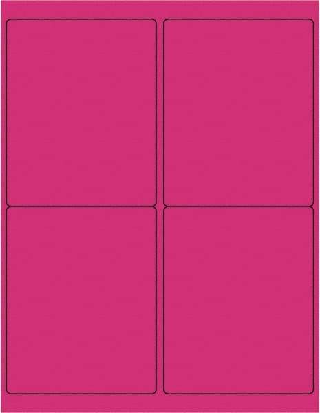 Tape Logic - 5" Long, Fluorescent Pink Paper Laser Label - For Laser Printers - Eagle Tool & Supply