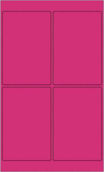 Tape Logic - 6" Long, Fluorescent Pink Paper Laser Label - For Laser Printers - Eagle Tool & Supply