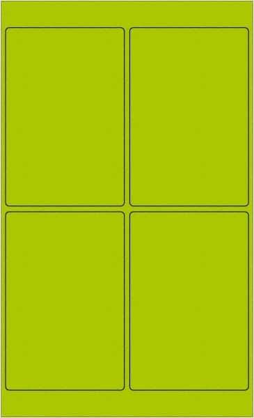 Tape Logic - 6" Long, Fluorescent Green Paper Laser Label - For Laser Printers - Eagle Tool & Supply
