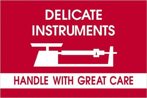 Tape Logic - 3" Long, Red/White Paper Shipping Label - For Multi-Use - Eagle Tool & Supply