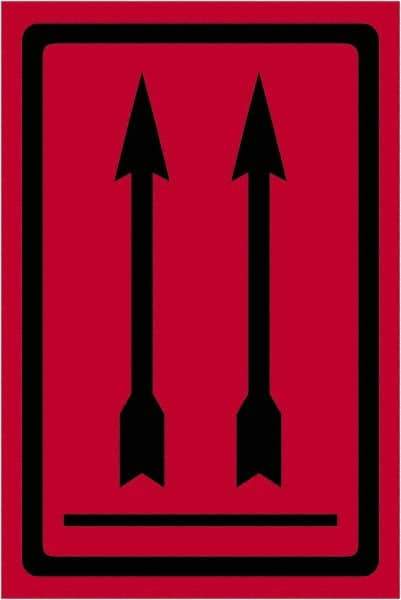 Tape Logic - 6" Long, Fluorescent Red Paper Shipping Label - For Multi-Use - Eagle Tool & Supply