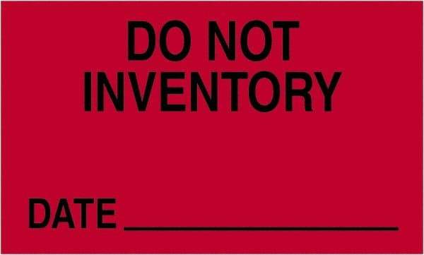 Tape Logic - 5" Long, Fluorescent Red Paper Shipping Label - For Multi-Use - Eagle Tool & Supply