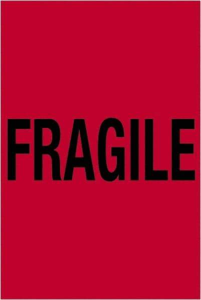 Tape Logic - 6" Long, Fluorescent Red Paper Shipping Label - For Multi-Use - Eagle Tool & Supply