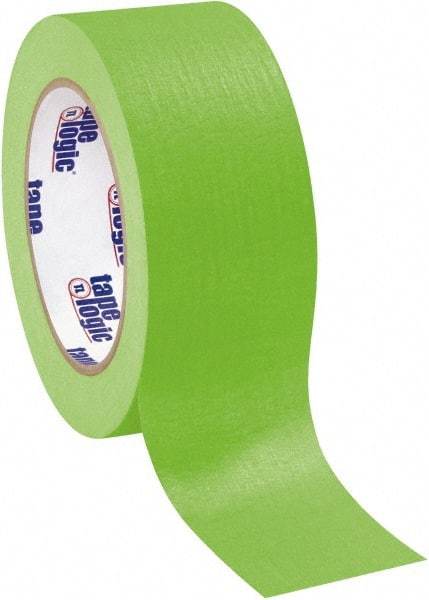 Tape Logic - 2" Wide x 60 Yd Long Green Crepe Paper Masking Tape - 4.9 mil Thick - Eagle Tool & Supply