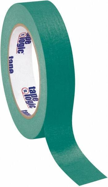 Tape Logic - 1" Wide x 60 Yd Long Green Crepe Paper Masking Tape - 4.9 mil Thick - Eagle Tool & Supply