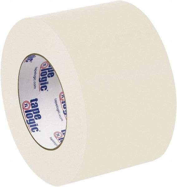 Tape Logic - 3" x 60 Yd Natural White Rubber Adhesive Packaging Tape - Paper Backing, 8 mil Thick - Eagle Tool & Supply