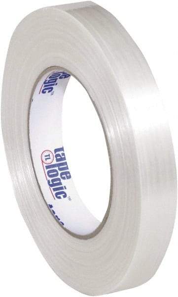 Tape Logic - 3/4" x 60 Yd Clear Hot Melt Adhesive Strapping Tape - Polypropylene Film Backing, 5.9 mil Thick, 320 Lb Tensile Strength - Eagle Tool & Supply