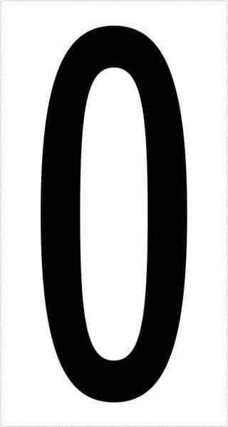 Tape Logic - 3-1/2" Long, Black/White Vinyl Numbers - For Multi-Use - Eagle Tool & Supply